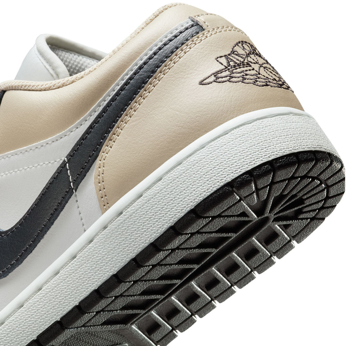 Air Jordan 1 Low 'Summit White Off Noir Rattan' Sneakers - Men's Basketball Shoes for Casual Wear & Street Style Fashion