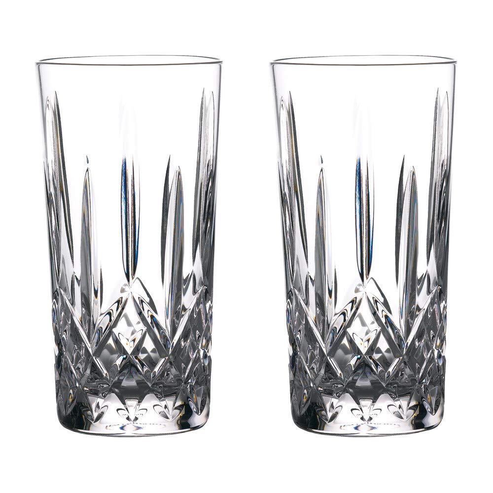 Waterford Gin Journeys Lismore Highball Glass Set of 2 - Premium Crystal Cocktail Glasses for Gin & Tonic, Whiskey, Iced Tea - Perfect for Home Bar, Entertaining & Gift Giving