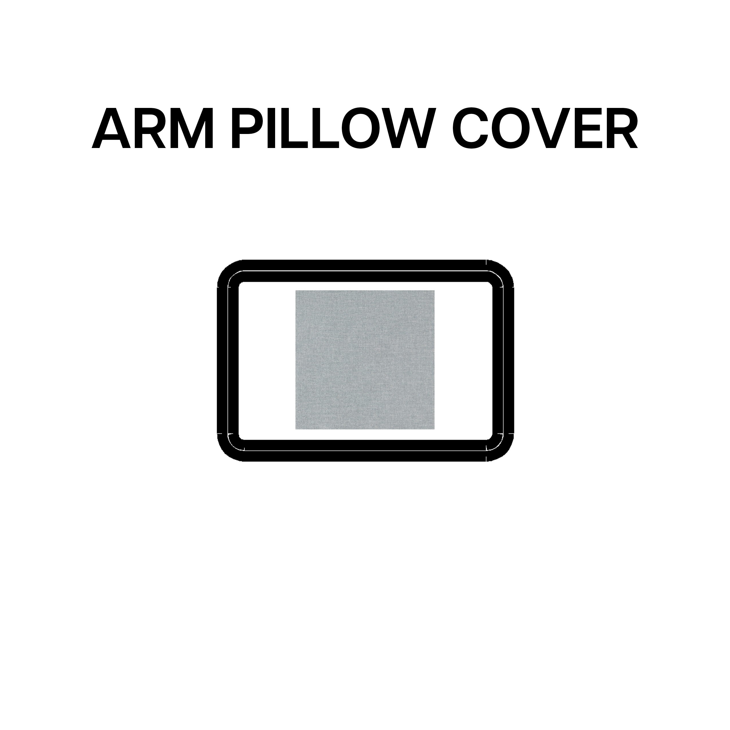 Light Steel Blue Arm Pillow Cover BP 639 - Soft & Comfortable Support for Arms, Neck & Back - Perfect for Reading, Travel & Relaxation at Home or Office