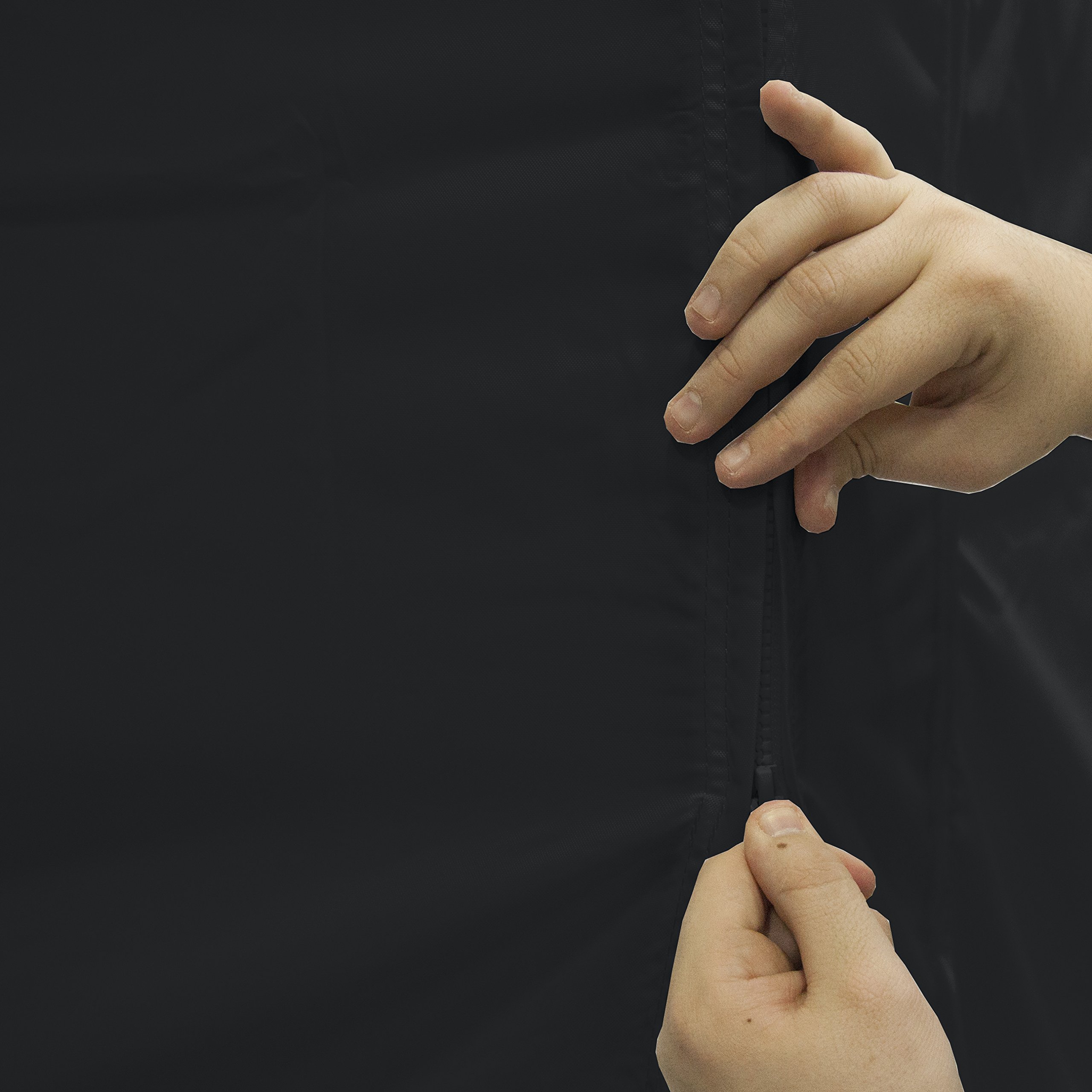 10x10 Black Side Walls with Velcro Loops & Zippered Ends for Canopy Tents - 3 Water Resistant Sidewalls Included (Tent Not Included) - Perfect for Outdoor Events, Camping & Market Stalls
