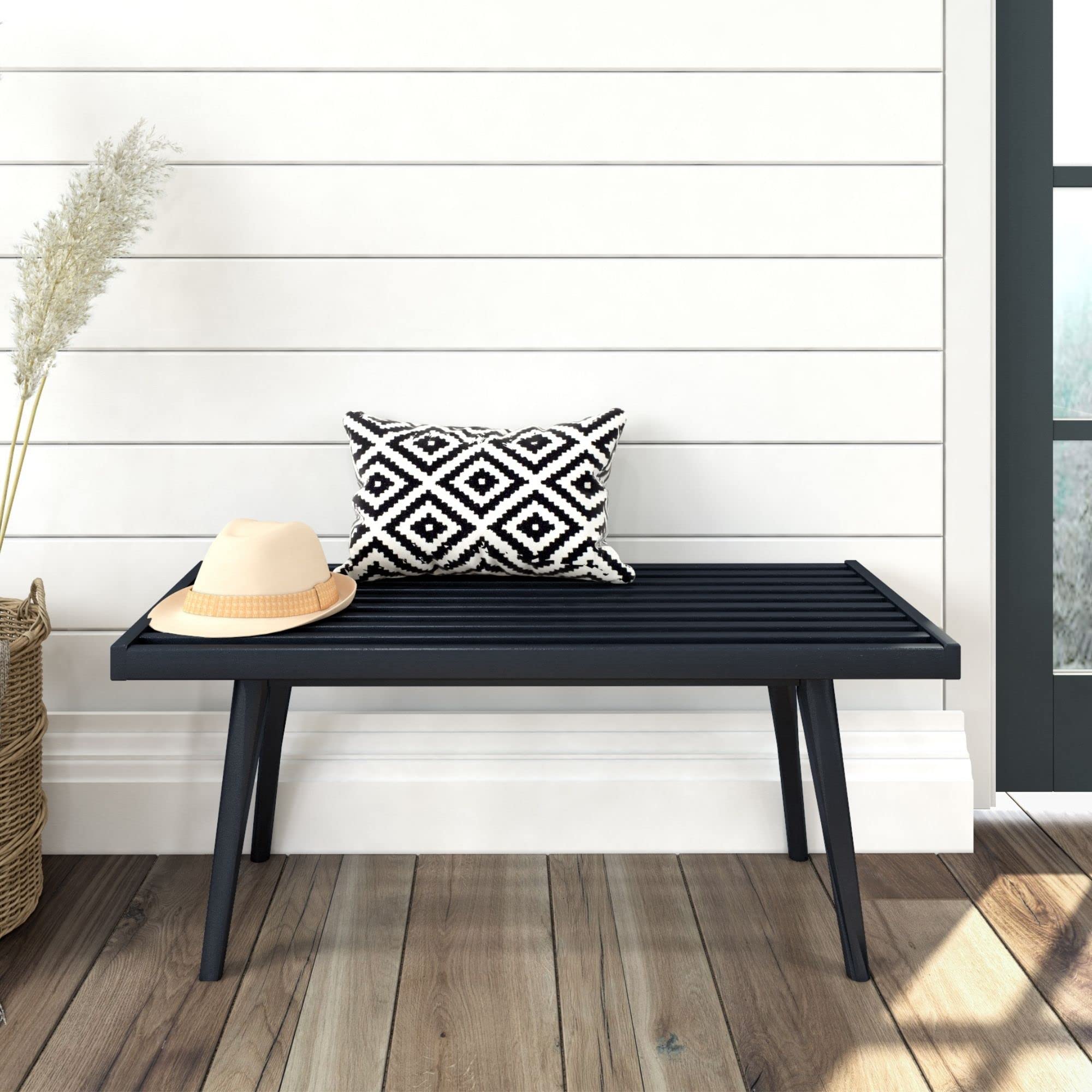 Mid-Century Modern Entryway Bench - 41.25