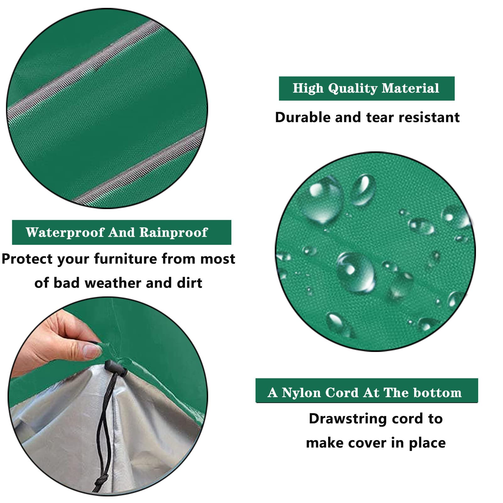 **36x36x36in Waterproof Outdoor Furniture Cover - Heavy-Duty 420D Oxford Fabric, Windproof & Tear-Resistant - Perfect for Patio, Garden, and Square Table Protection**    *(Use Case: Ideal for safeguarding patio furniture, garden tables, and outdoor seating from rain, UV rays, and harsh weather conditions.)*