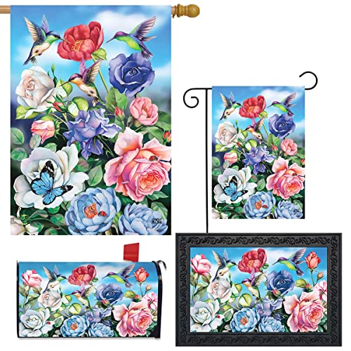 Hummingbirds and Roses
