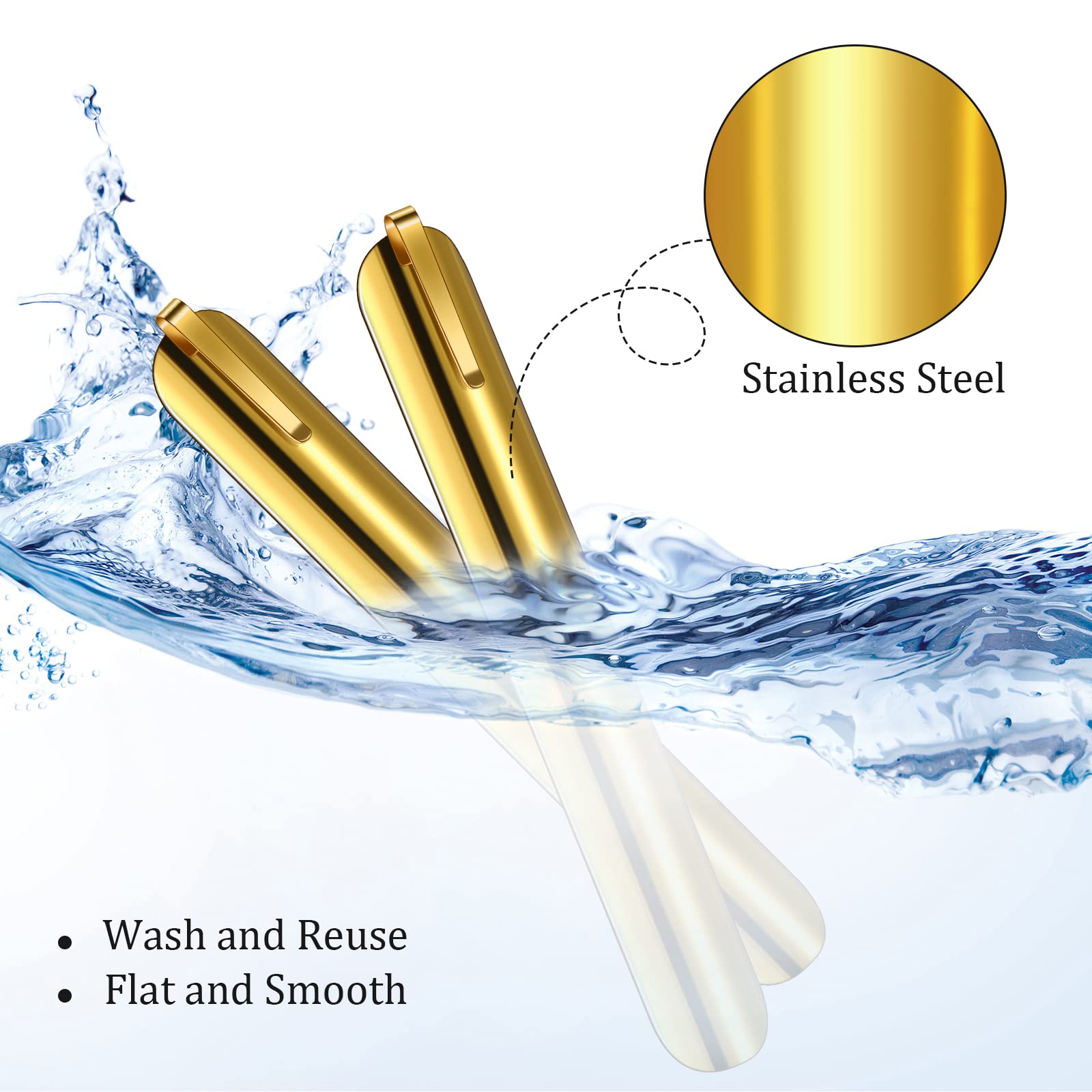 Stainless Steel Table Crumber for Restaurants & Homes - Gold Bread Crumb Sweeper for Servers, Waiters & Waitresses - Perfect for Cleaning Tablecloths, Crumbs & Food Debris - Ideal for Dining Tables, Buffets & Catering Events (10-Pack)
