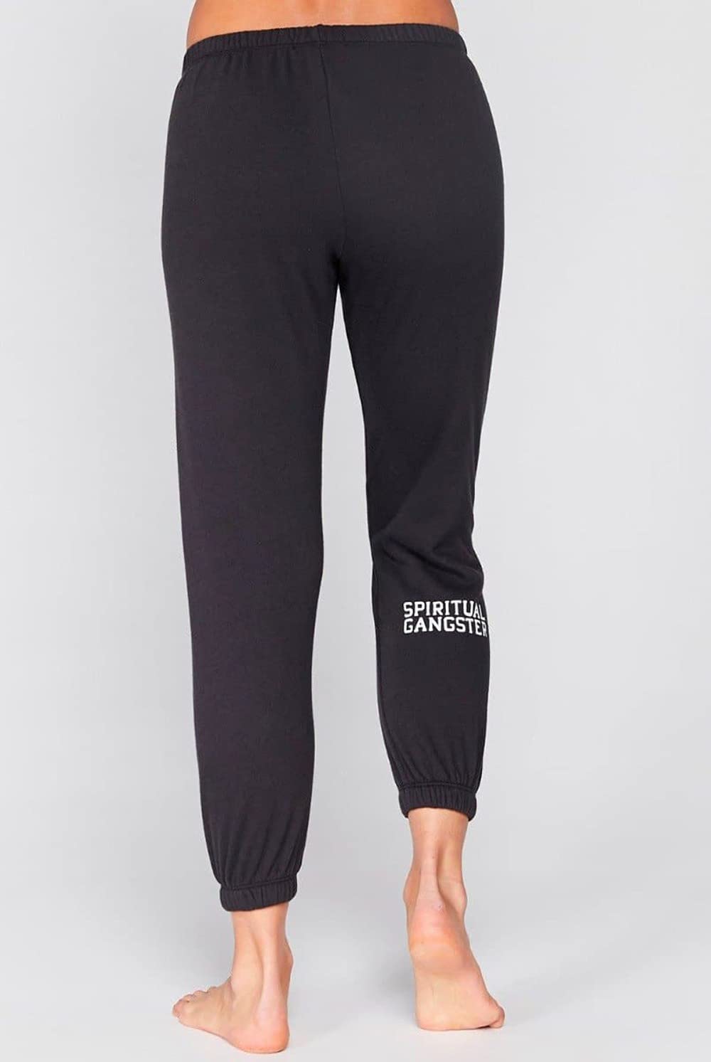 Spiritual Gangster Women's Sweatpants - Soft Cozy Yoga Joggers with Elastic Waistband & Cuffed Ankles | Vintage Black Lounge Pants for Relaxed Fit | Perfect for Yoga, Travel, Weekend & Home Wear