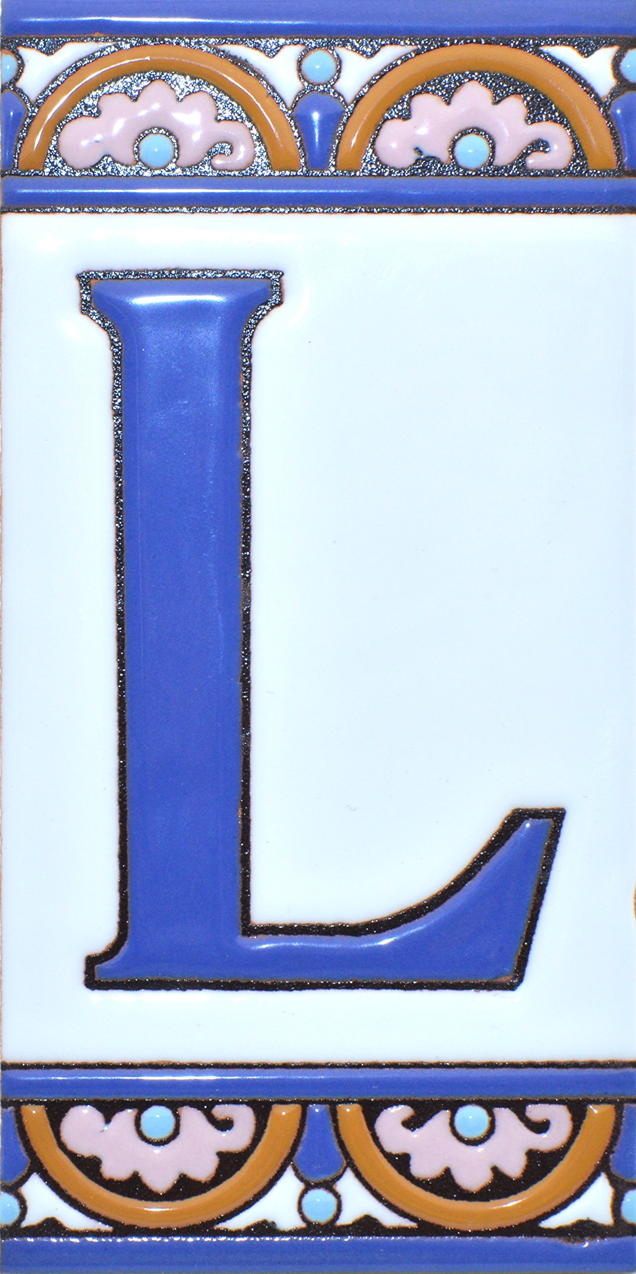 6 Inch Handpainted House Letter Tiles - Custom Address Signs & Name Plaques for Home Decor - ARCO GRANDE Design 5.86
