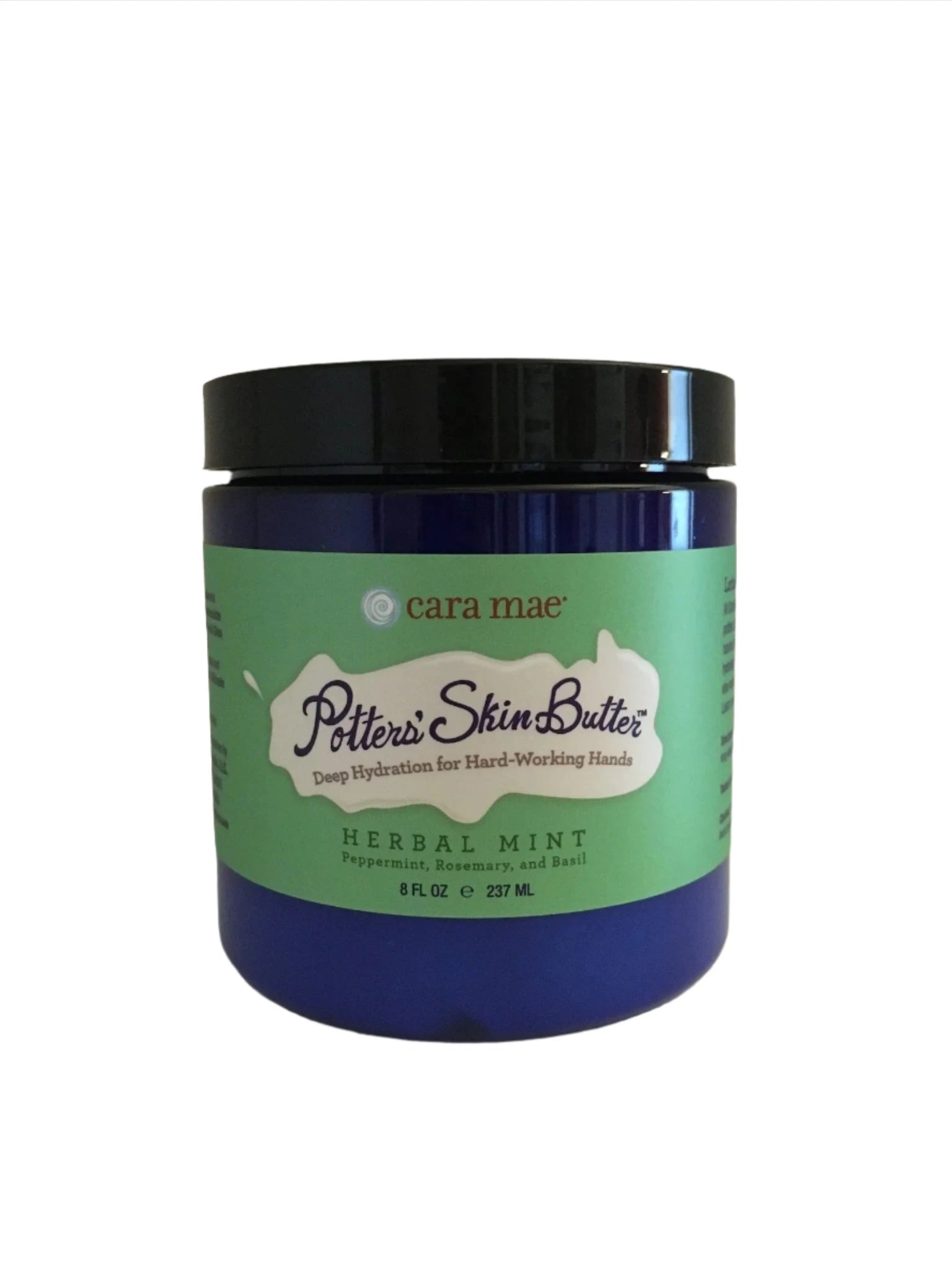 Cara Mae Herbal Mint Potters' Skin Butter - Natural Moisturizing Hand Cream for Dry Cracked Skin - Perfect for Potters, Gardeners & DIY Enthusiasts