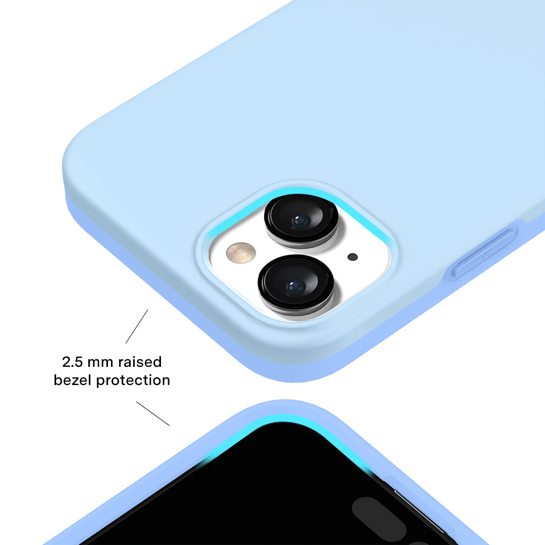 Premium Cotton Candy Blue iPhone Case - Soft Silicone Protective Cover for iPhone [Model] - Trendy, Durable & Slim Design for Everyday Use, Travel & Outdoor Activities