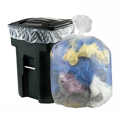 **Pekky 18 Gallon Large Trash Bags - Heavy Duty Clear Yard Waste Bags (70 Count) - Perfect for Lawn Cleanup, Leaf Collection & Outdoor Waste Disposal**