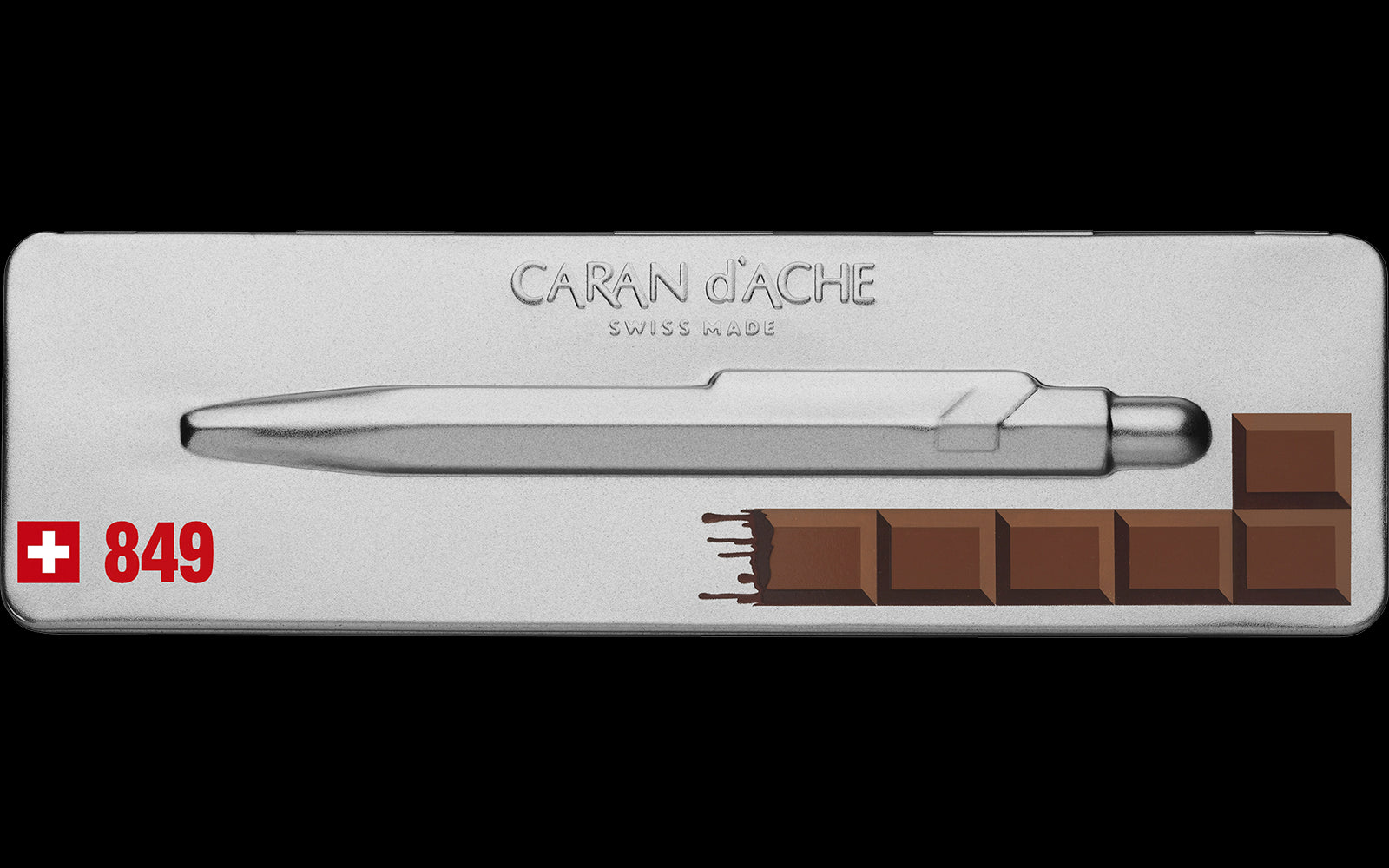 Premium Caran d'Ache 849 Swiss Made Ballpoint Pen - Chocolate Brown Barrel - Luxury Writing Instrument for Office, Business Gifts & Everyday Use