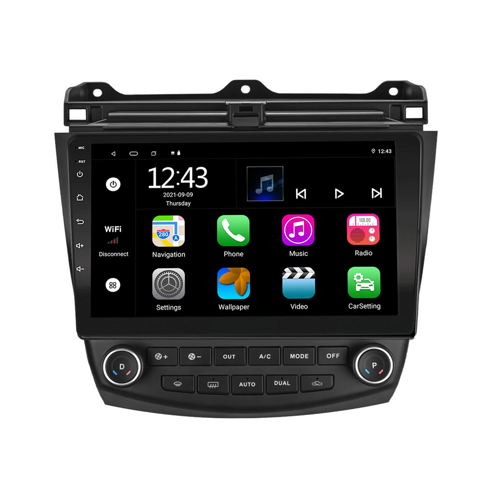 10.1 Inch Android 10.1 Car Stereo with 4G LTE, Octa-Core Processor, Apple CarPlay & Android Auto - HD Touchscreen Bluetooth Radio, 2GB RAM 32GB ROM for 2003-2007 Honda Accord 7th Gen | Perfect for GPS Navigation, Music Streaming & Hands-Free Calling