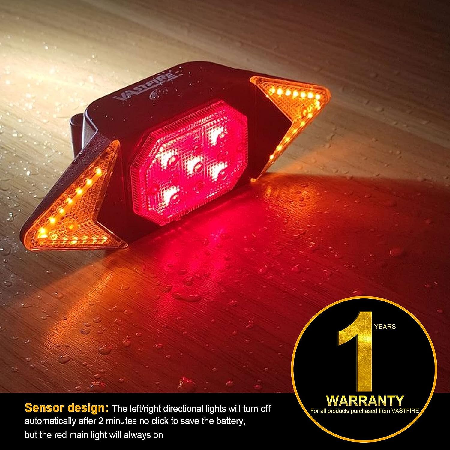 Rechargeable Bike Turn Signals & Rear Bike Lights - Waterproof LED Bicycle Indicators for Night Riding Safety (2024 Bike Accessories) - Perfect for Commuting, Mountain Biking & Urban Cycling