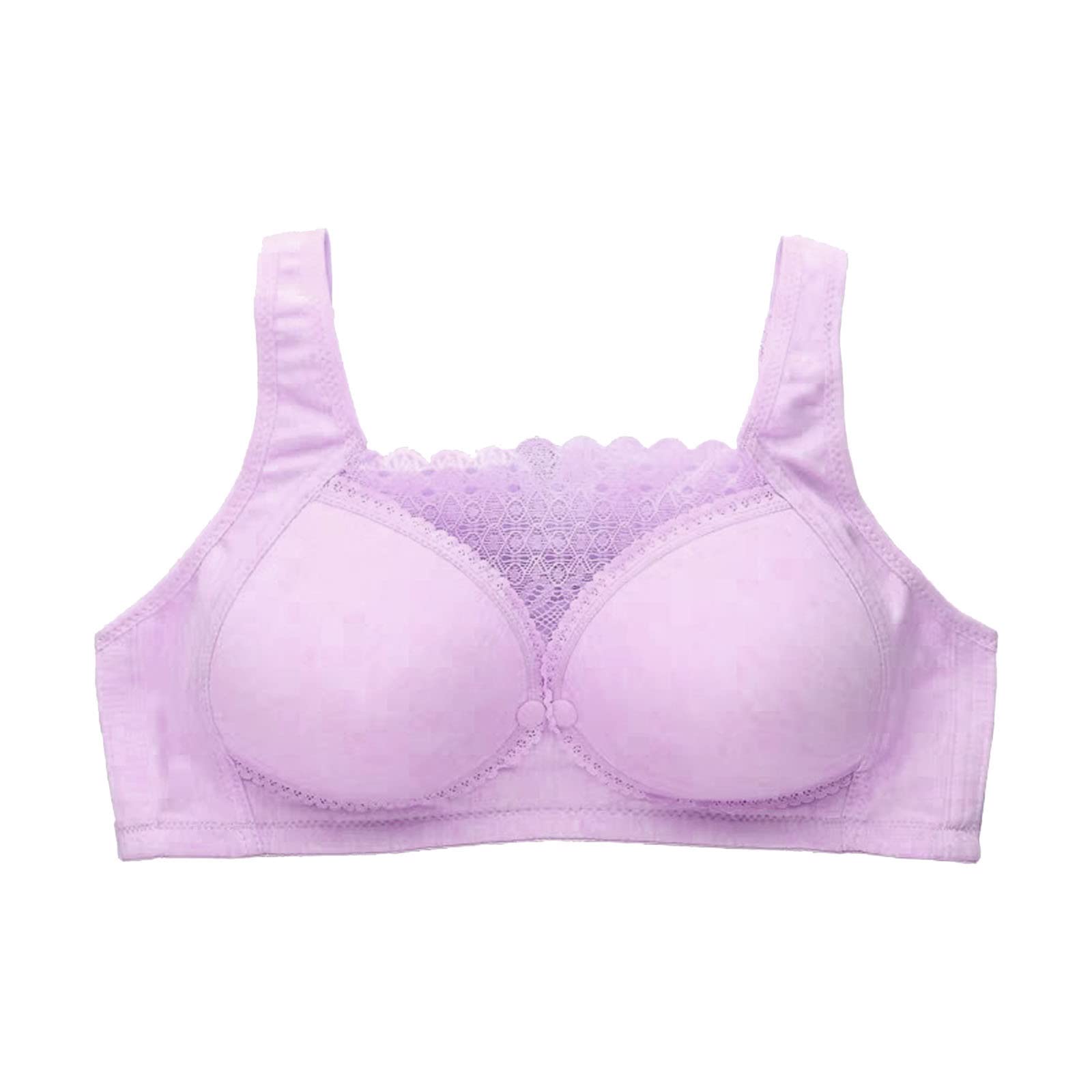 QTOCIO Cotton Maternity Nursing Bra - Comfortable Breastfeeding Bralette for Pregnant Women with Wide Shoulder Straps to Prevent Sagging - Perfect for Daily Wear, Nursing at Home, and Postpartum Recovery