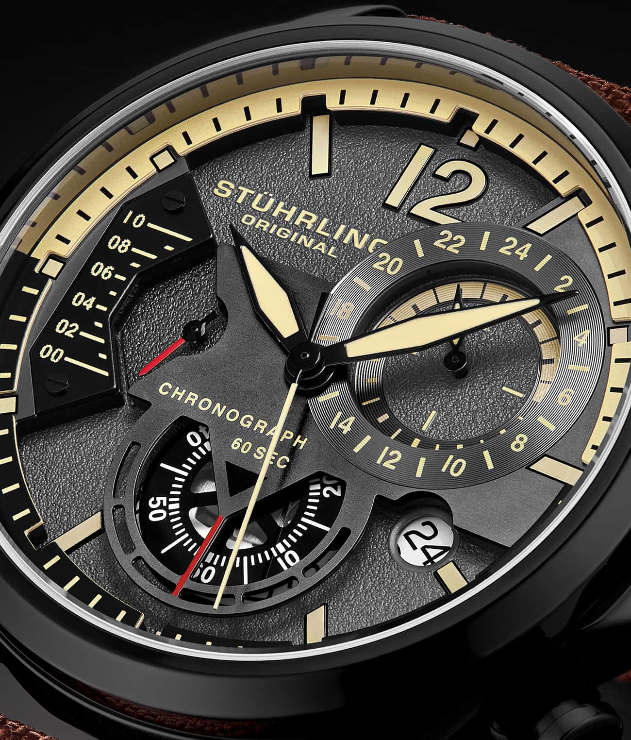 Cordura 4029 Quartz 45mm Aviator Watch - Durable Military-Grade Timepiece for Outdoor Adventures & Aviation Enthusiasts