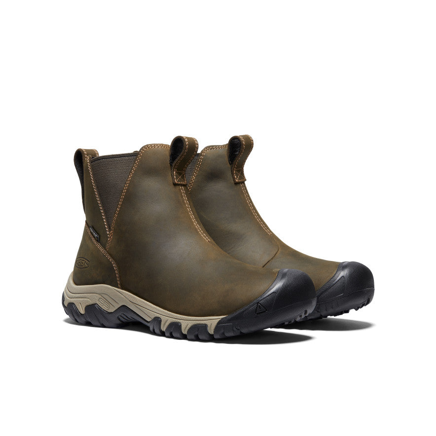 Waterproof Chelsea Boots for Women - Olive/Timberwolf | Slip-Resistant Winter & Rain Boots for Outdoor, Work & Casual Wear