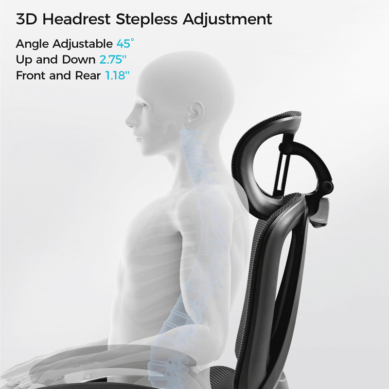 Ergonomic Office Chair with Lumbar Support - Adjustable Swivel Desk Chair for Home & Office - Comfortable Computer Gaming Chair for Long Hours Sitting - Perfect for Work, Study, and Gaming Sessions