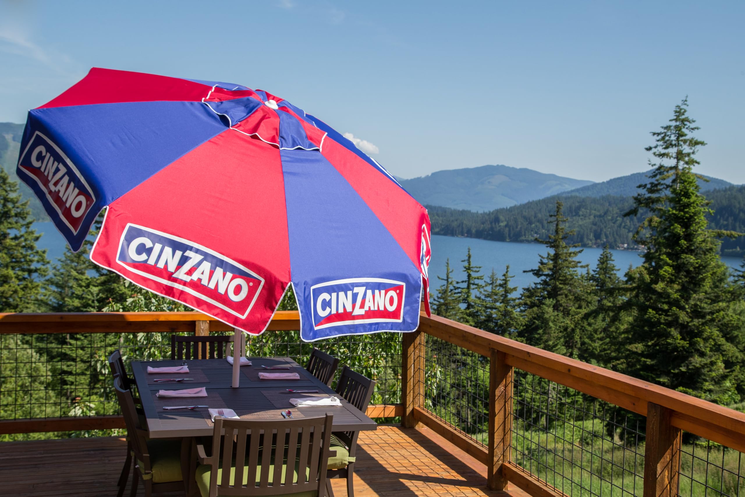 DestinationGear 1384 Cinzano Deluxe Beach & Patio Umbrella with Storage Bag - UV Protection, Windproof Outdoor Umbrella for Pool, Backyard, Garden & Beach Parties