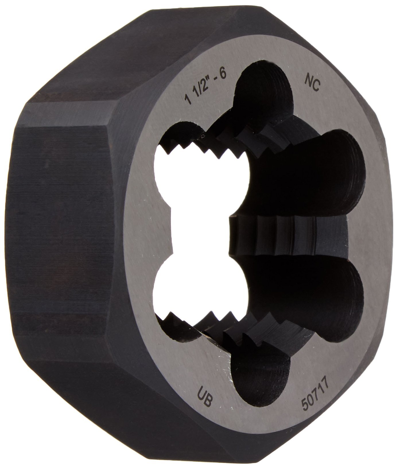 2025 UNC Carbon Steel Hexagon Threading Die - Uncoated Bright Finish, 1-1/2