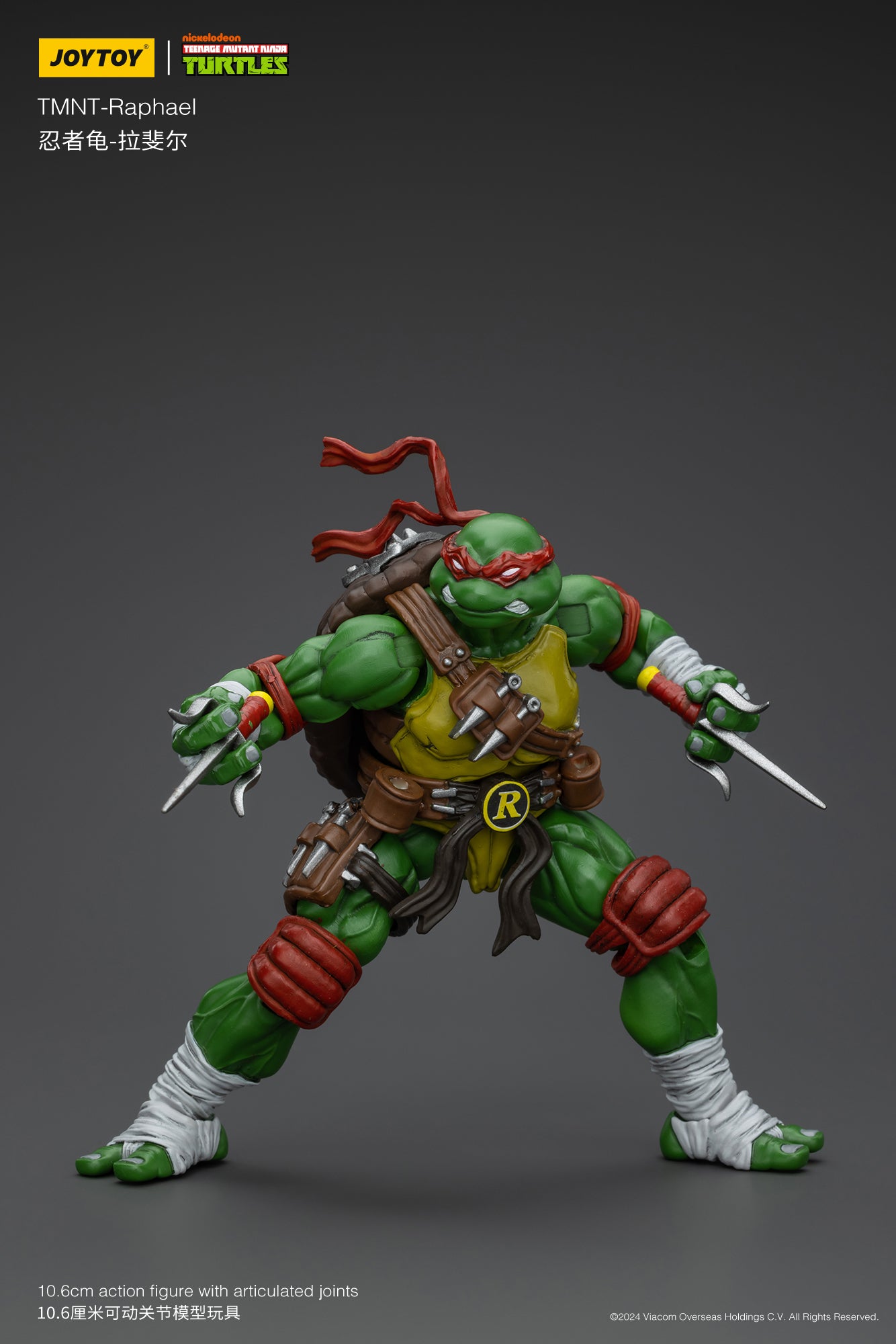 1/18 JOYTOY TMNT Action Figures Set - Michelangelo, Donatello, Leonardo & Raphael (Reissue Version) - Collectible Teenage Mutant Ninja Turtles Toys for Display & Play