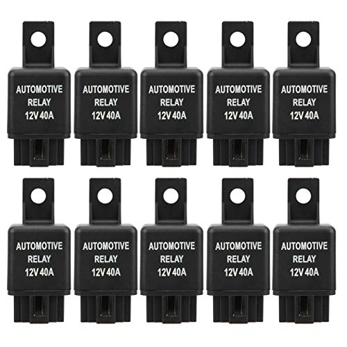 10Pcs Waterproof Automotive Relay 12V 40A with 5-Pin Socket - High Performance A/C Relay for Car Air Conditioning & Electronics - Ideal for Trucks, SUVs, and Auto Repair Shops
