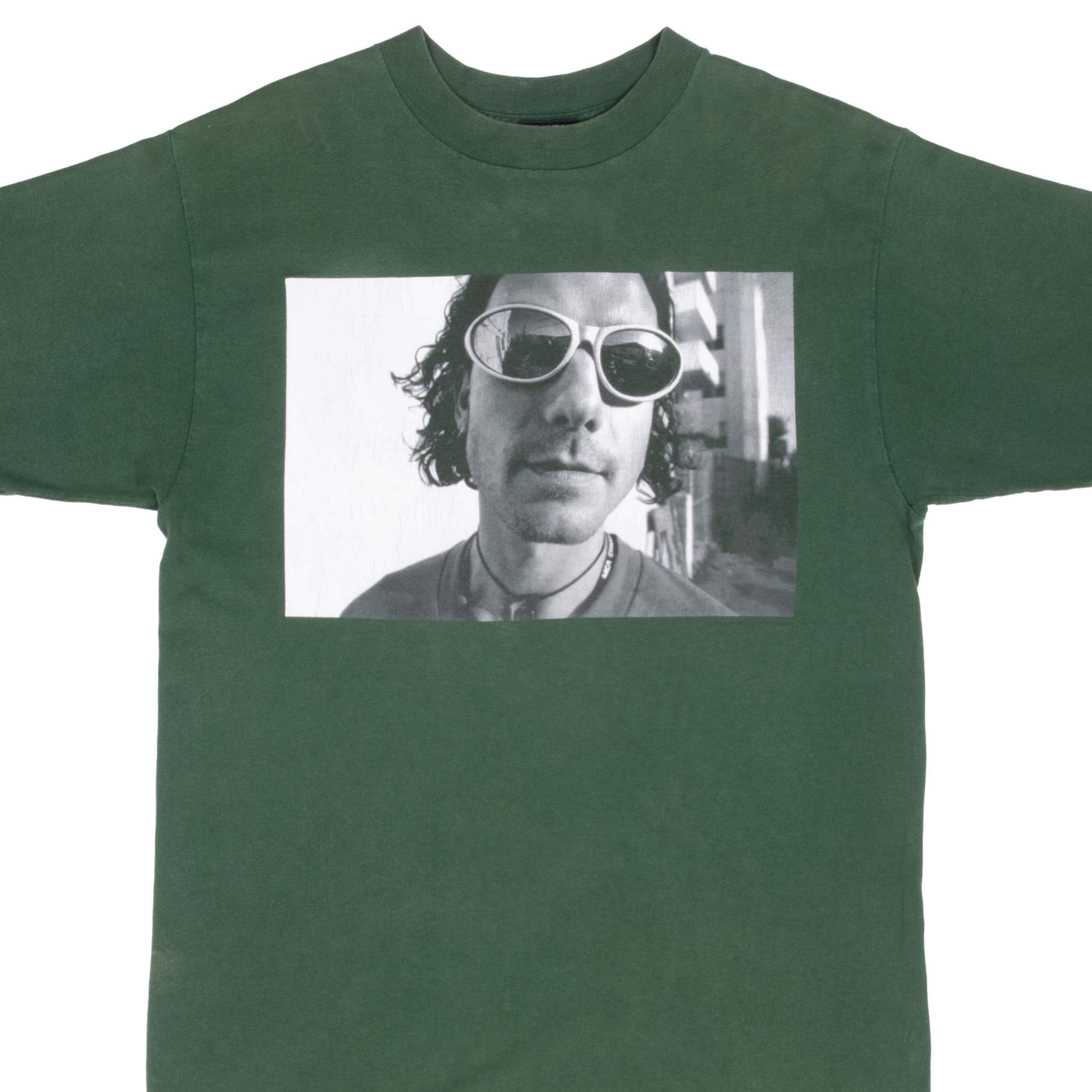 Vintage 1995 Bush Galvin Rossdale Green Tee Shirt - Large Size - Retro Band Tour Merch for Music Fans & Collectors