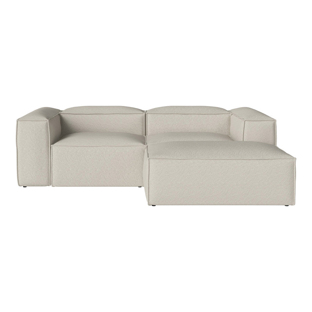 Cosima 2-Seater Small Sofa with Pouf - Compact Loveseat for Small Spaces, Apartments & Cozy Living Rooms