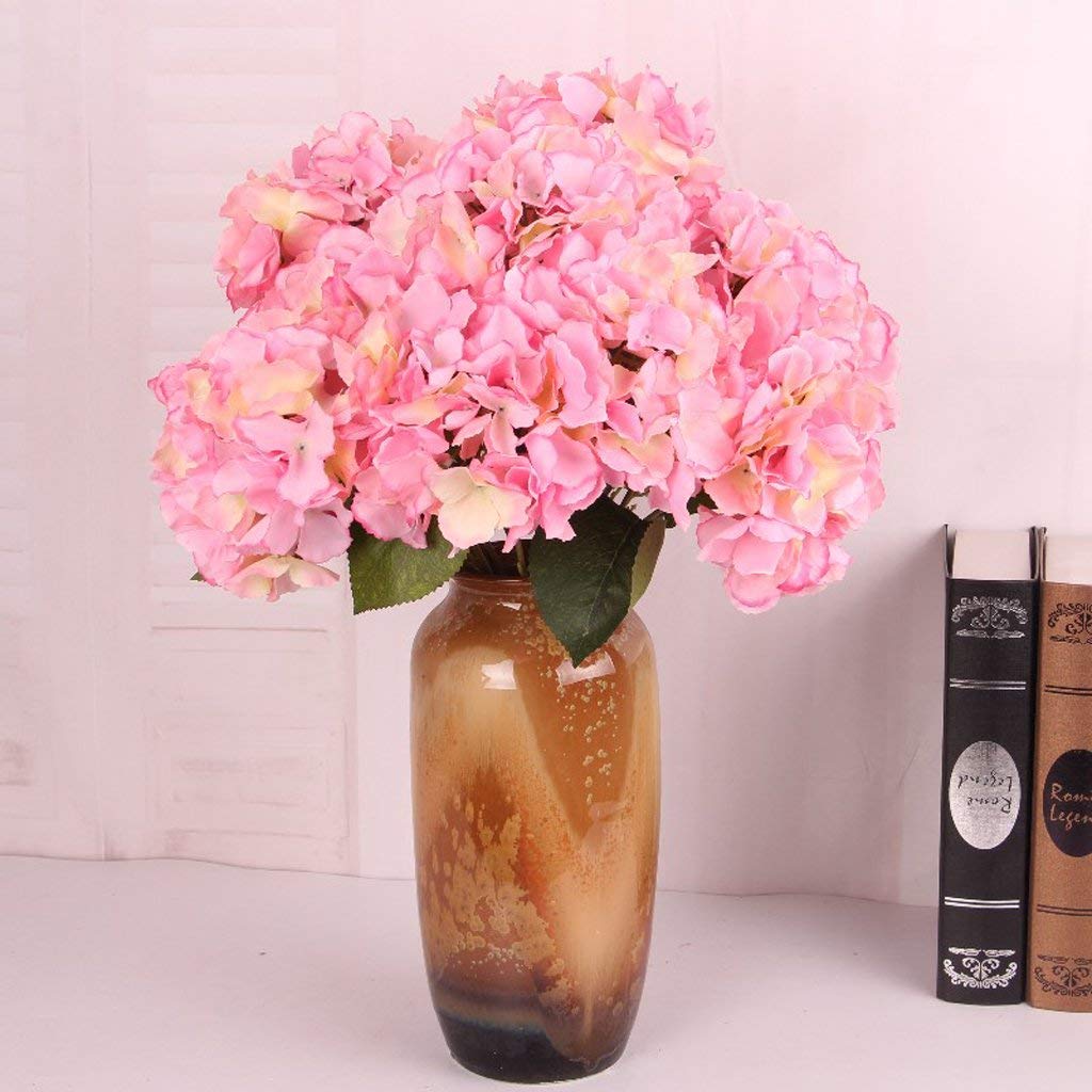 Taotenish Artificial Hydrangea Flowers - Silk Fake Bouquet for Wedding, Party, Home Decor (Light Pink) | Perfect for Centerpieces, Table Arrangements & Event Decorations