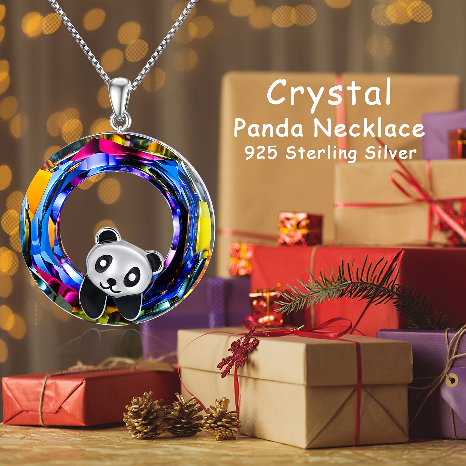 925 Sterling Silver Panda Crystal Pendant Necklace for Women - Elegant Jewelry Gift for Birthday, Anniversary & Special Occasions | Perfect for Daughter, Wife, Girlfriend & Loved Ones | Great for Everyday Wear, Parties & Formal Events