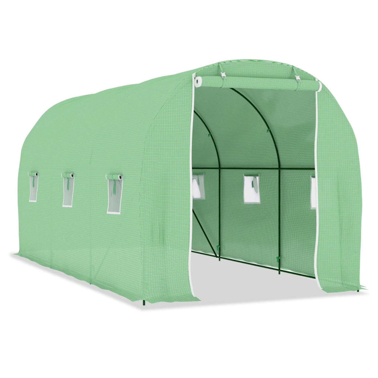Festnight Walk-in Greenhouse for Outdoors - 96.9 ft² Thickened PE Cover Garden Yard Greenhouse 177.2x78.7x78.7 Inches (WxDxH) - Perfect for Growing Vegetables, Flowers & Plants in Backyard or Patio