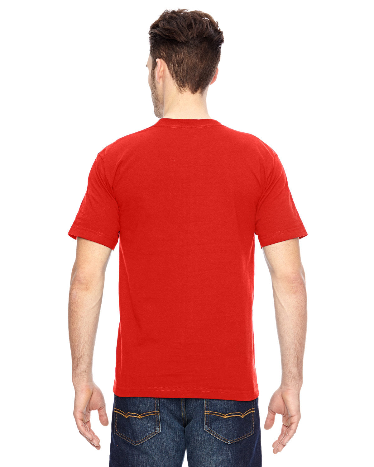 Bayside BA7100 Men's 6.1 oz 100% Cotton Pocket T-Shirt - Soft Comfort Fit Casual Tee for Everyday Wear, Work & Outdoor Activities