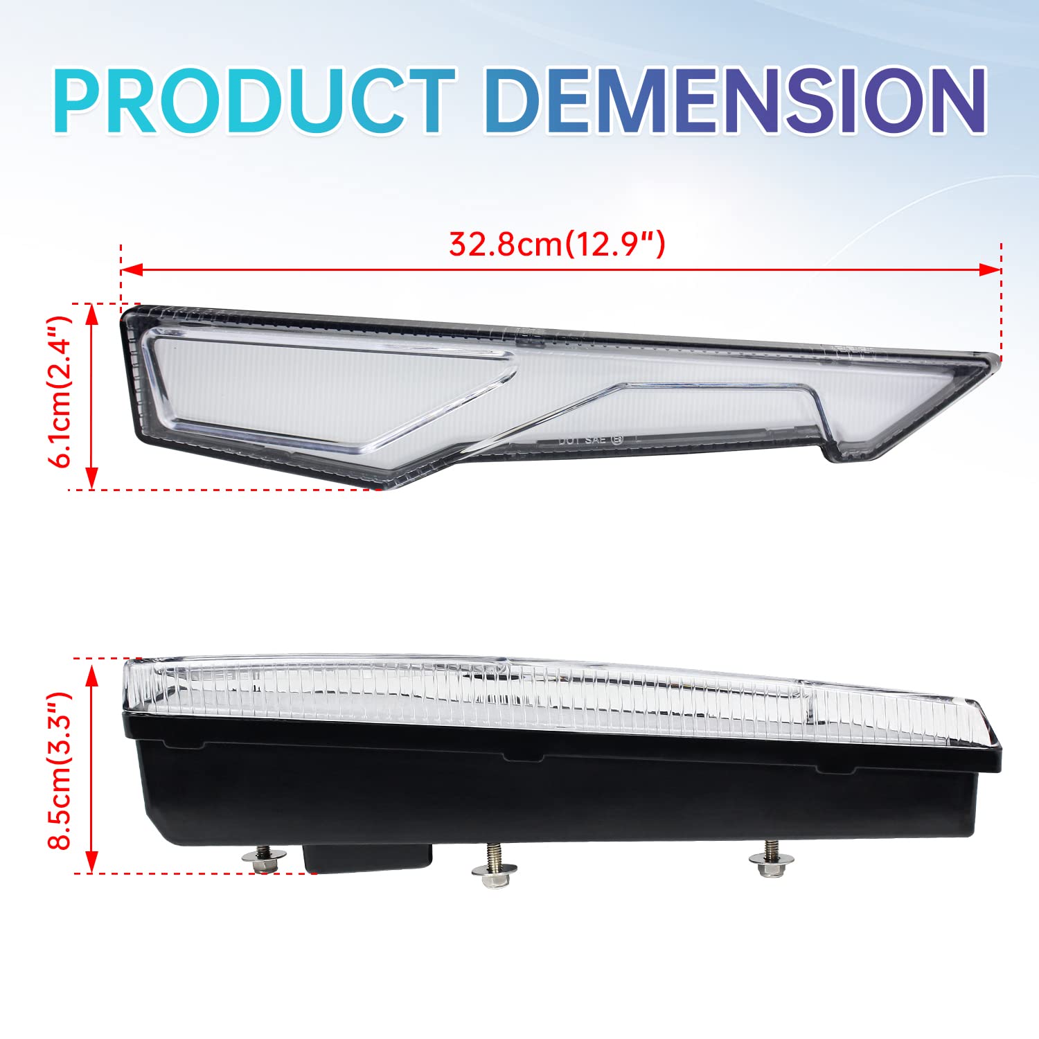 Polaris Slingshot S SL SLR R LE 2014-2021 Front Upper Accent Panel Light Kit - Daytime Running Lights & Trim Panel Replacement #2884604 #2414077 #2414078 | Upgrade Your Ride for Enhanced Visibility & Style