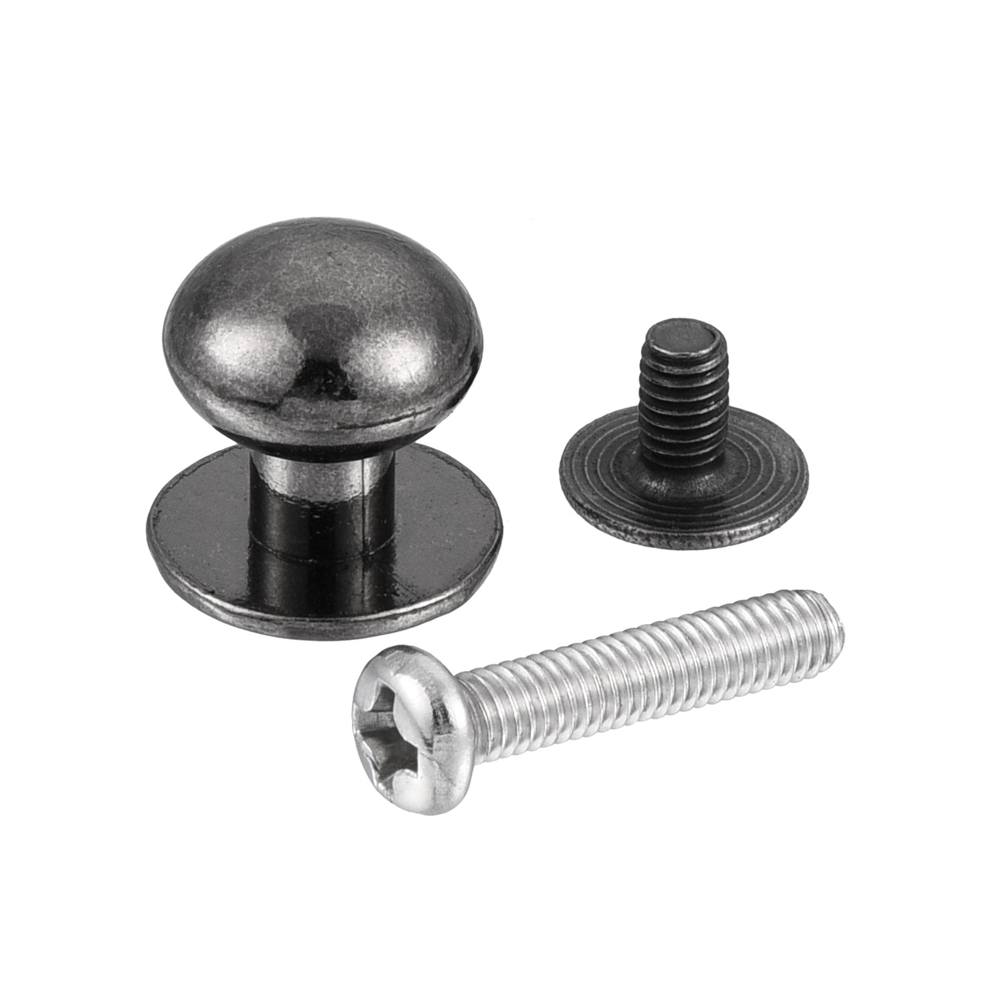 Black Zinc Alloy Round Knobs 10mm - 10pcs for Drawer & Cabinet Pulls - Home & Office Use