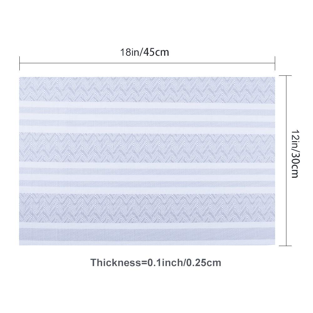 Heat-Resistant & Stain-Resistant PVC Table Placemats Set of 6 - Non-Slip Washable Vinyl Woven Place Mats for Dining Table (Grey) | Perfect for Everyday Meals, Dinner Parties & Kitchen Decor
