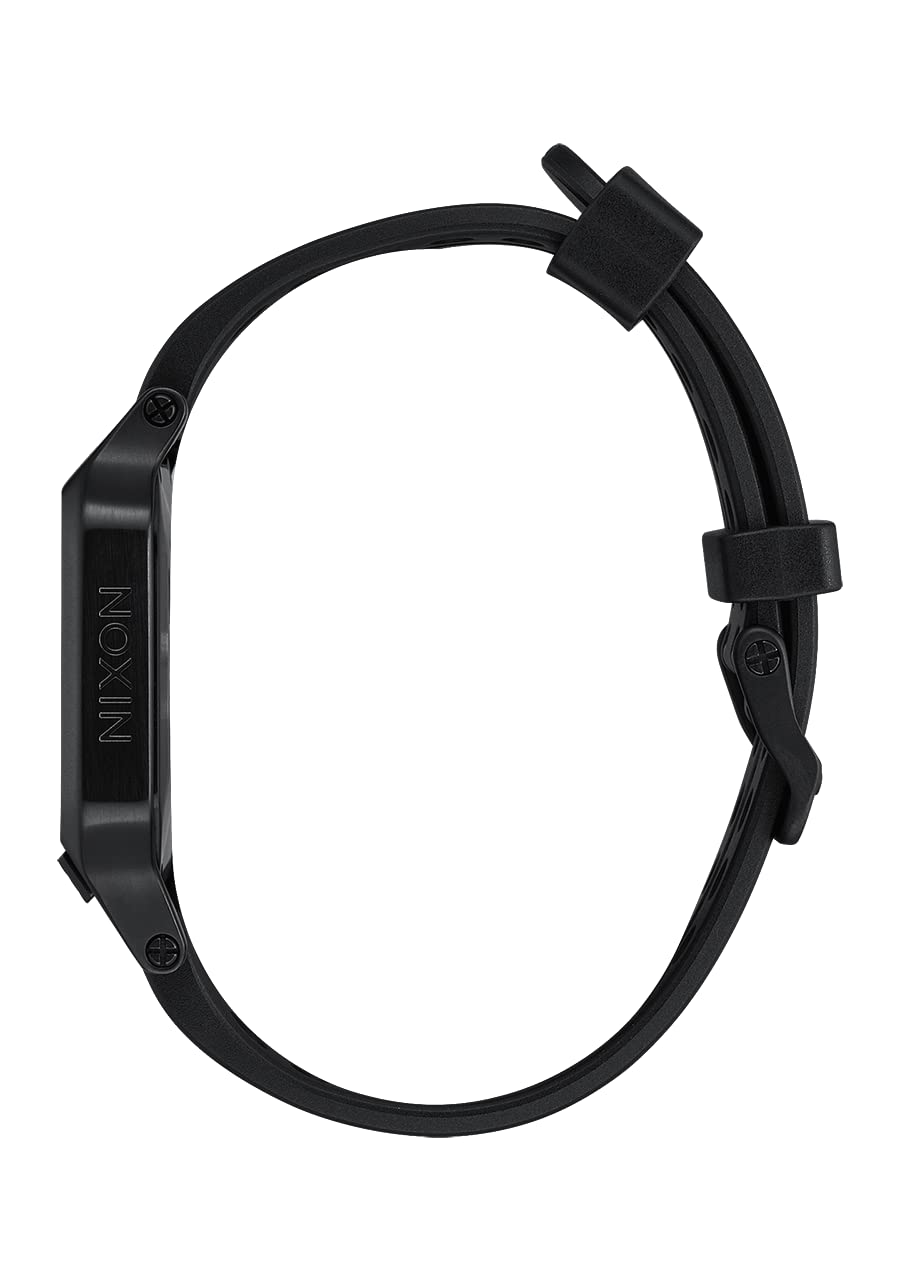 NIXON Heat A1320 Digital Sports Watch for Men & Women - Ultra Thin Lightweight Design, 100M Water Resistant, 38mm LCD Display, 20mm PU Band - Perfect for Running, Workout, Swimming & Outdoor Activities