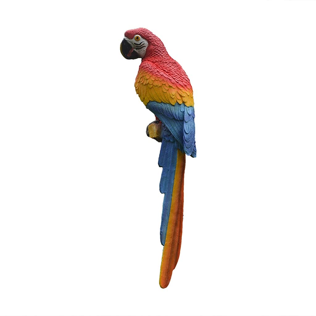 Realistic Resin Parrot Sculpture - Handcrafted Garden Decor for Outdoor & Indoor Use | Perfect for Patio, Lawn, and Home Decoration