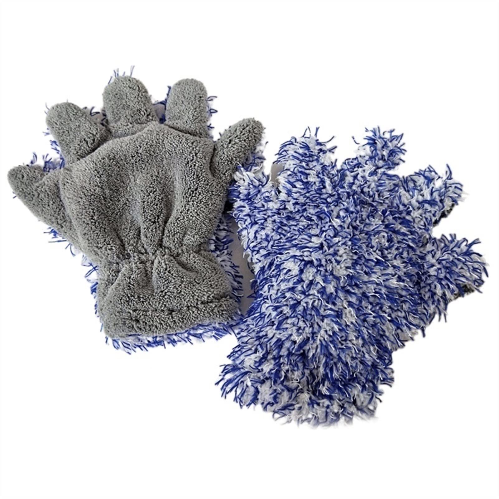 Premium Microfiber Car Wash Glove - High Density Plush Mitt for Superior Cleaning & Maximum Absorbency (30x27.5cm) - Perfect for Hand Washing Cars, Trucks, SUVs & Motorcycles