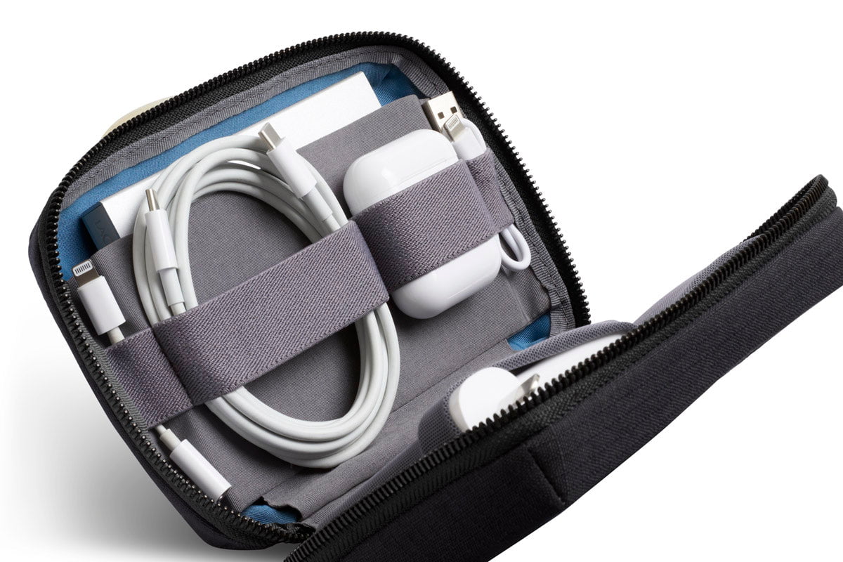 Bellroy Compact Tech Organizer - Slim Travel Cable Pouch for Phones, Chargers & Accessories | Perfect for Business Trips & Daily Commute
