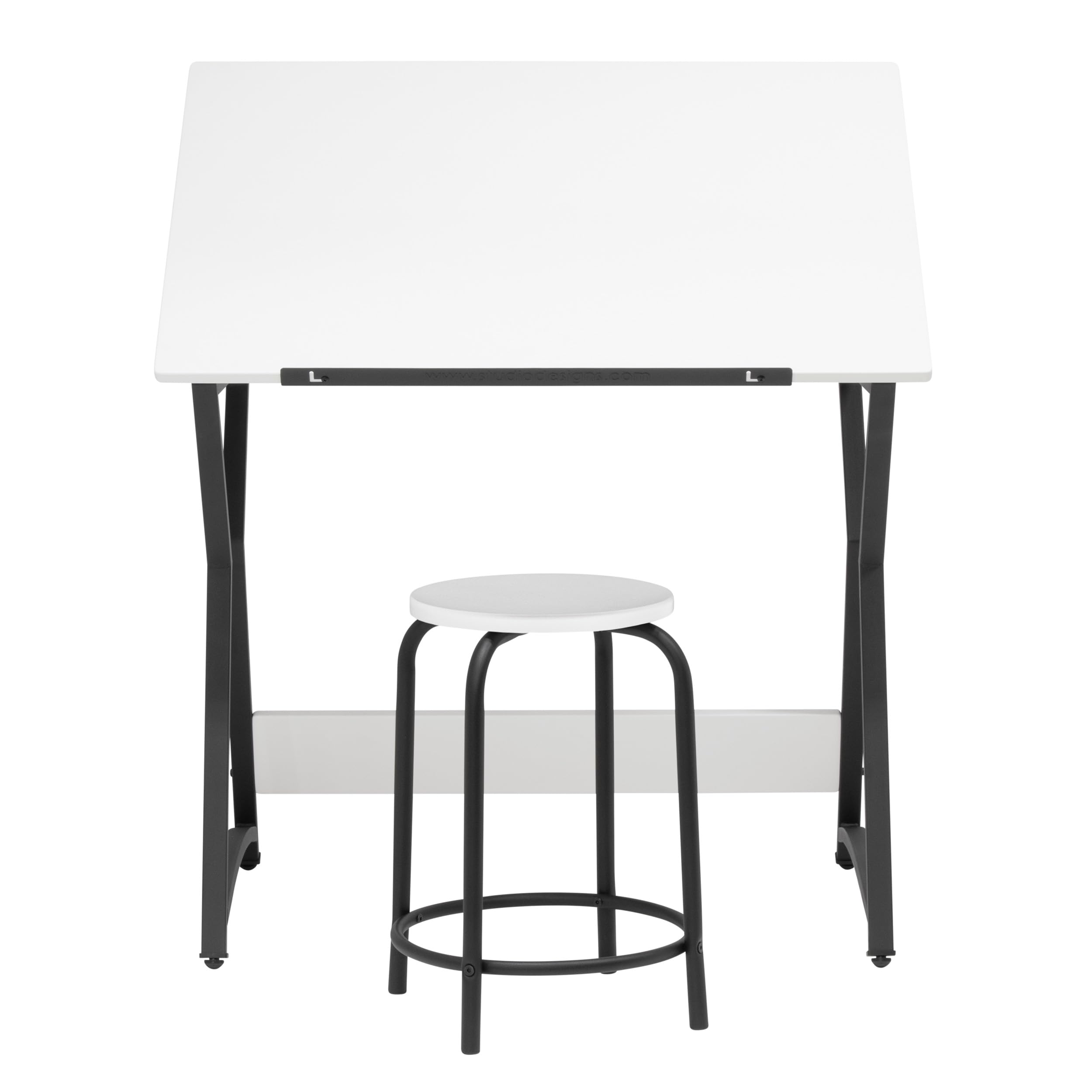 SD STUDIO DESIGNS Adjustable Angle Craft Table with Stool - Ergonomic Drafting & Art Desk for Drawing, Painting, Sewing - Perfect for Artists, Designers & Hobbyists