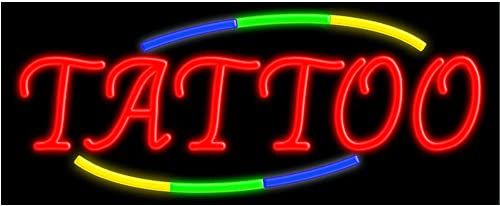 Custom Neon Tattoo Sign #10917 - Handcrafted in USA | Vibrant Glass Art for Tattoo Studios, Home Decor & Nightlife Venues