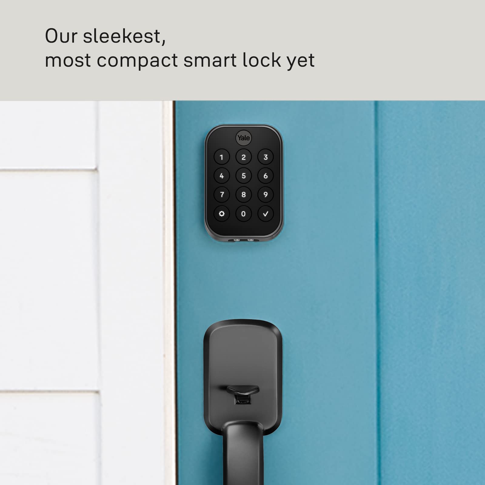 Yale Assure Lock 2 - Smart Keyless Entry Deadbolt with Bluetooth, Keypad & Black Suede Ridgefield Handle | Secure Your Home, Office or Rental Property