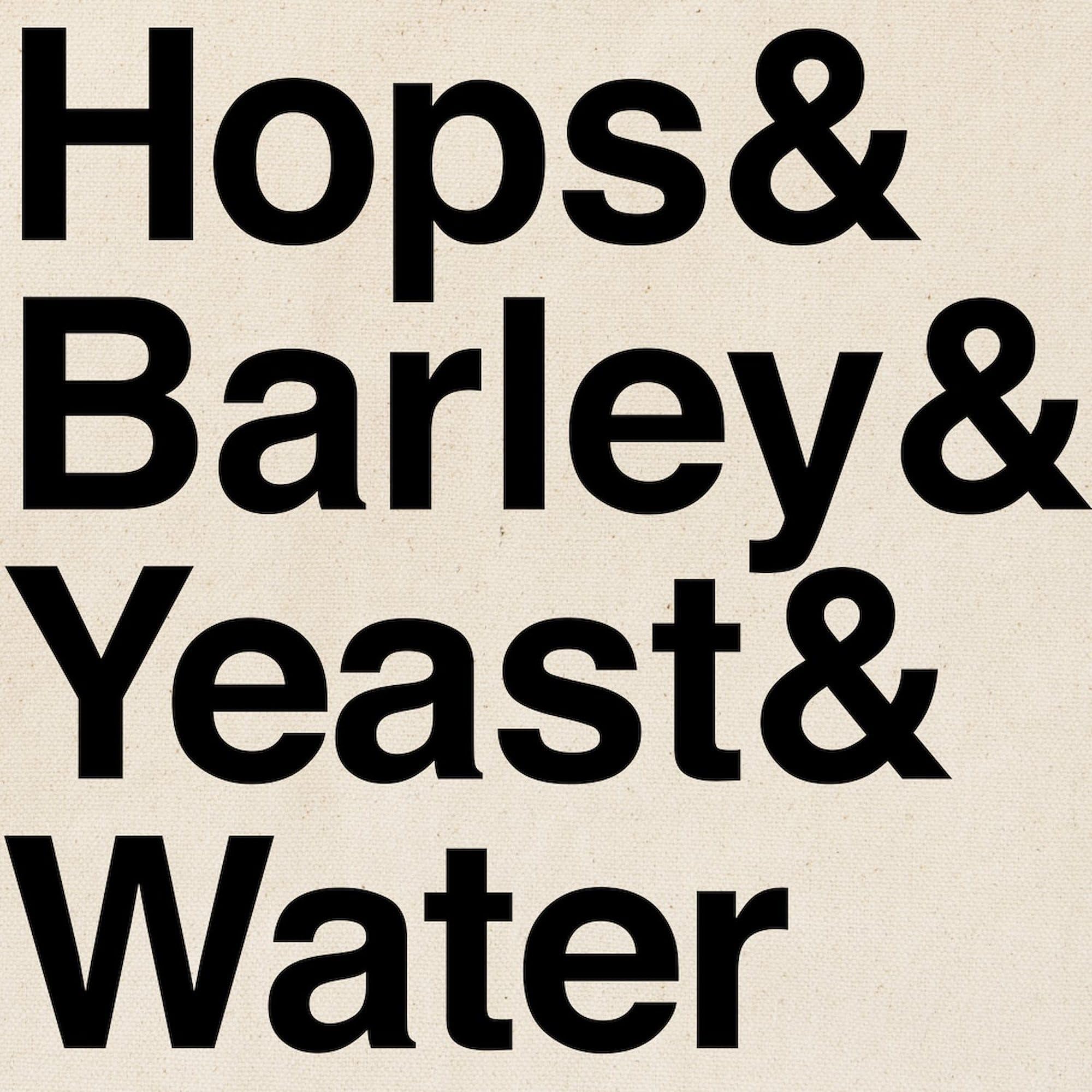 **Hops Barley Yeast Water Tote Bag - Natural Canvas Reusable Shopping Bag for Groceries, Beach & Farmers Market**