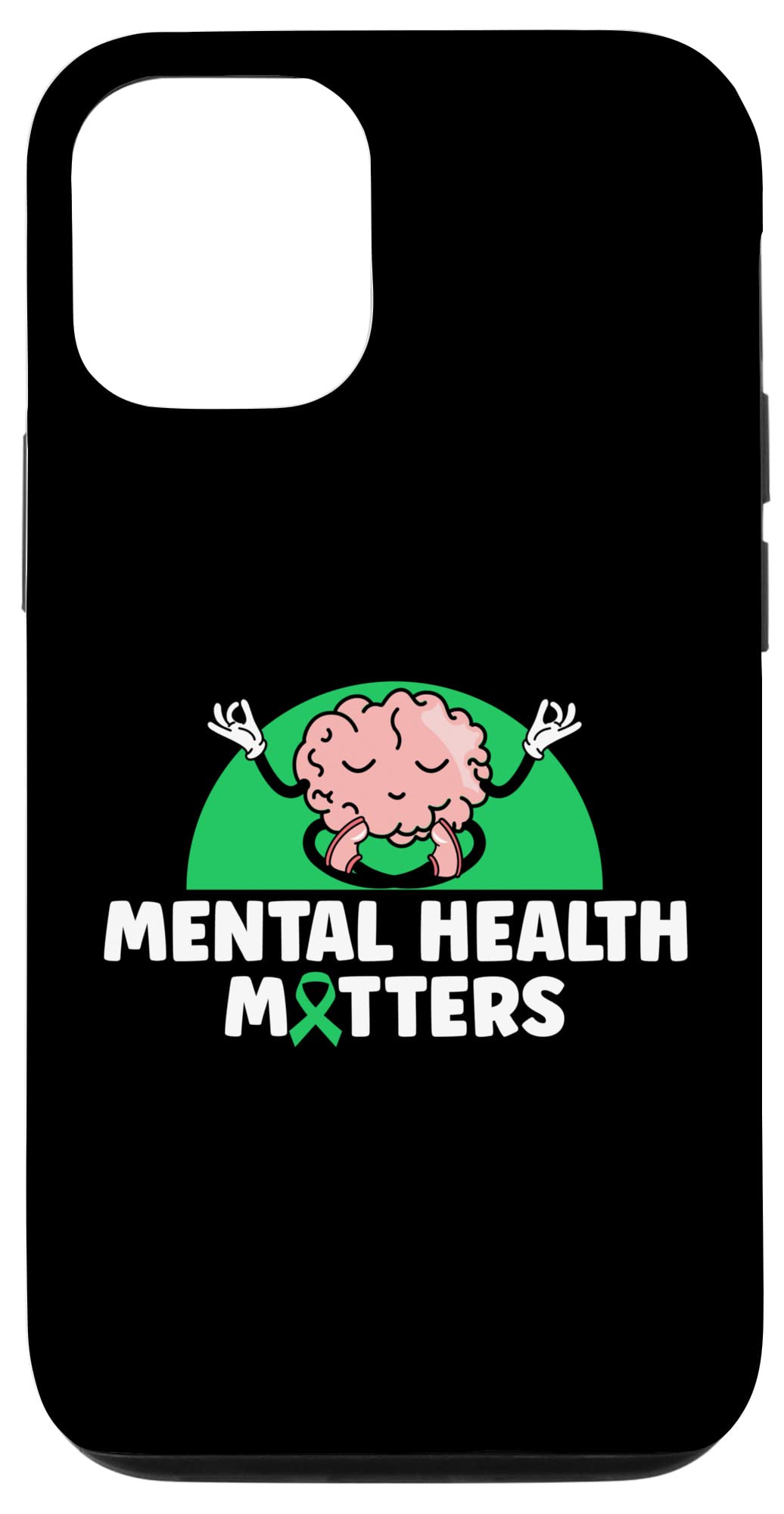 iPhone 12/12 Pro Mental Health Awareness Phone Case - Slim Protective Cover with Inspirational Design for Anxiety Relief & Self-Care (Perfect for Daily Use, Therapy Sessions & Mental Health Support)