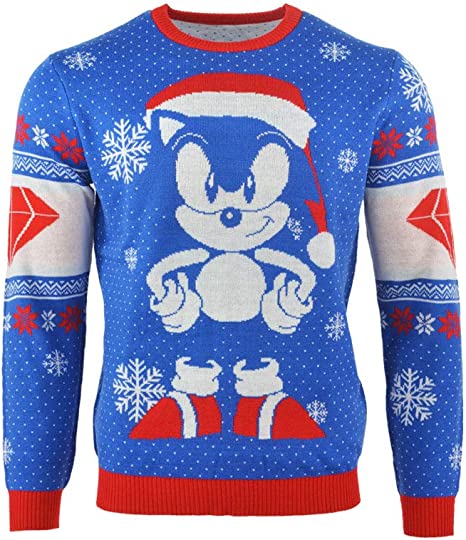 Sonic the Hedgehog Ugly Christmas Sweater - XS - Fun Holiday Party Outfit for Kids & Adults - Festive Gift Idea