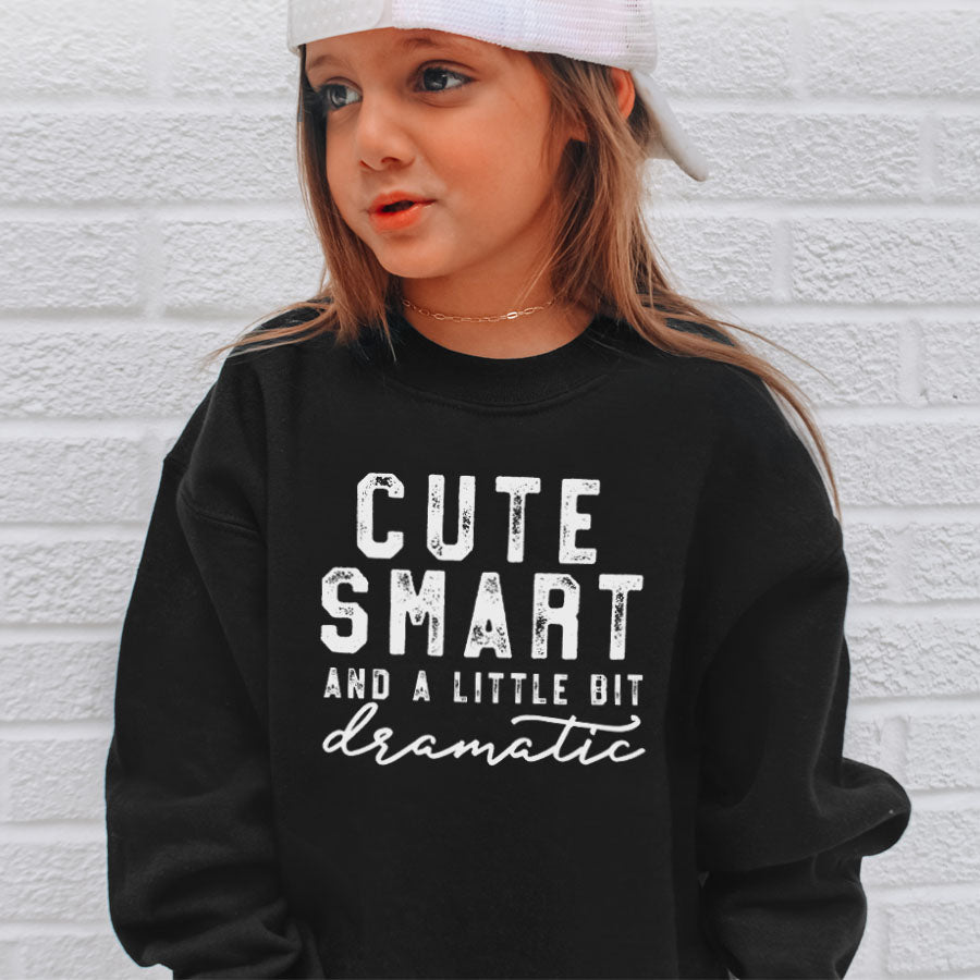 Stylish & Comfortable Kids Sweatshirt - Cute Smart Dramatic Pullover for Boys & Girls - Perfect for School, Playdates & Family Outings