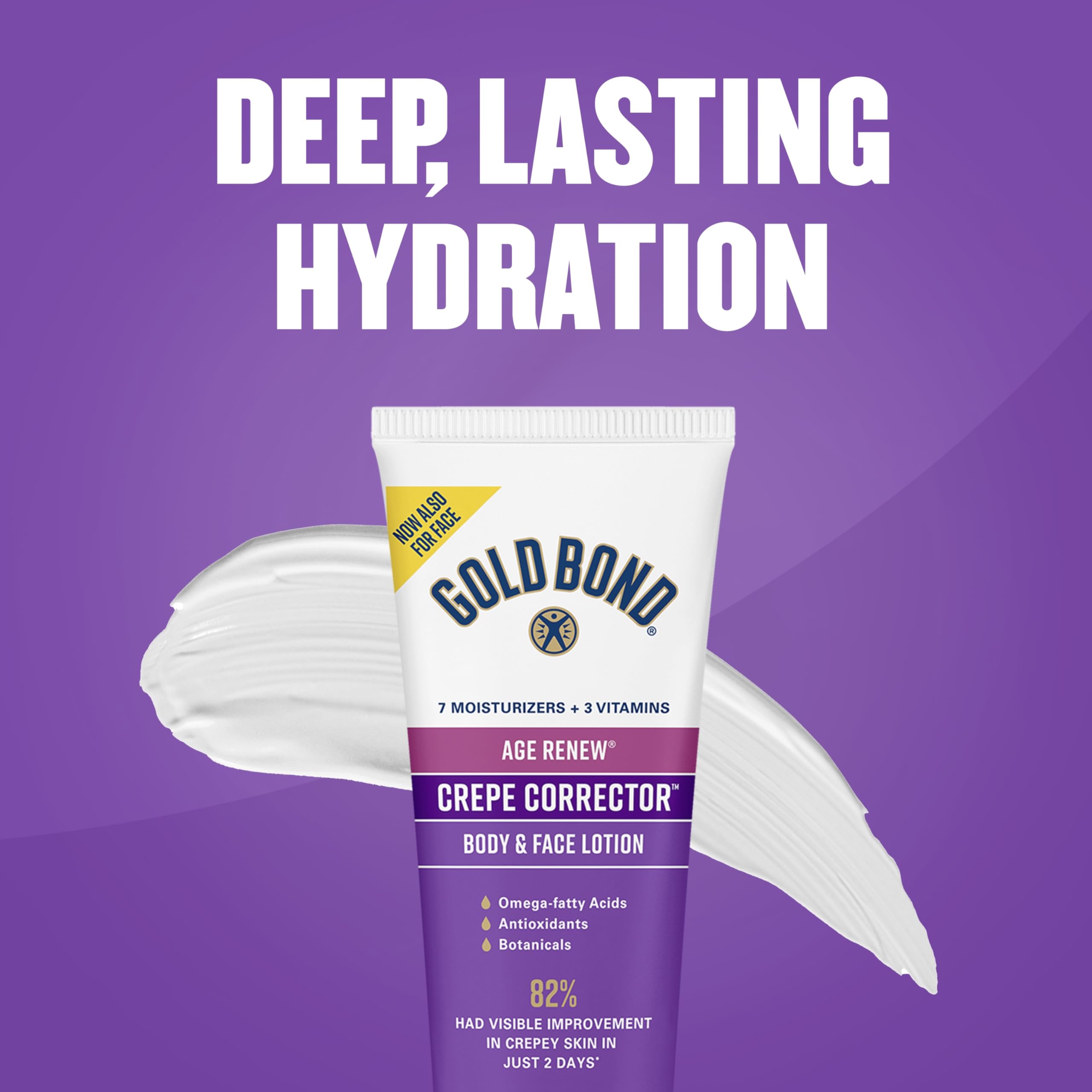 Gold Bond Age Renew Crepe Corrector Body Lotion - Hydrating & Smoothing Formula for Dry, Crepey Skin - 8 oz - Perfect for Daily Moisturizing & Skin Repair
