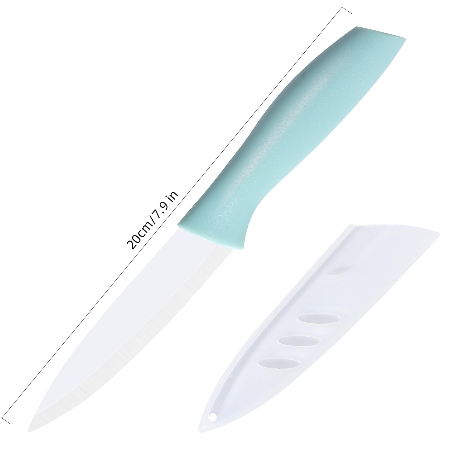 Premium 3-Piece Ceramic Chef Knife Set - Ultra Sharp 4-Inch Fruit & Vegetable Knife for Slicing, Dicing & Chopping - Perfect for Kitchen, Camping & Outdoor Cooking