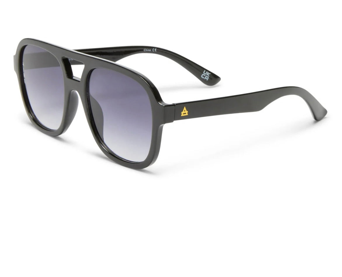 Whirlpool Polarized Sunglasses for Men & Women - Black Smoke Gradient Lens UV Protection - Perfect for Driving, Beach & Outdoor Activities