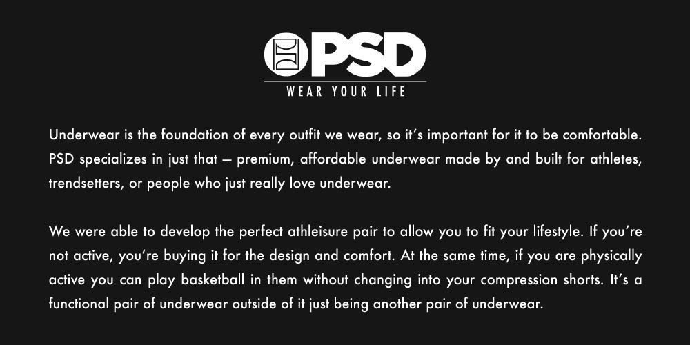 PSD Men's Boxer Briefs - Multi Big Bands for Comfort & Support
