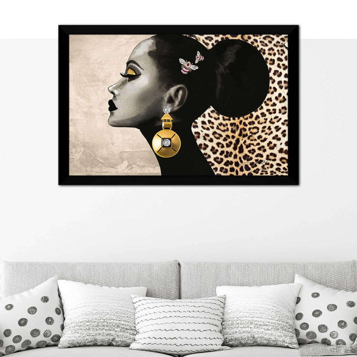 Jodi Print Afrique Model 7 Acrylic Wall Art - Modern African Home Decor for Living Room, Bedroom & Office