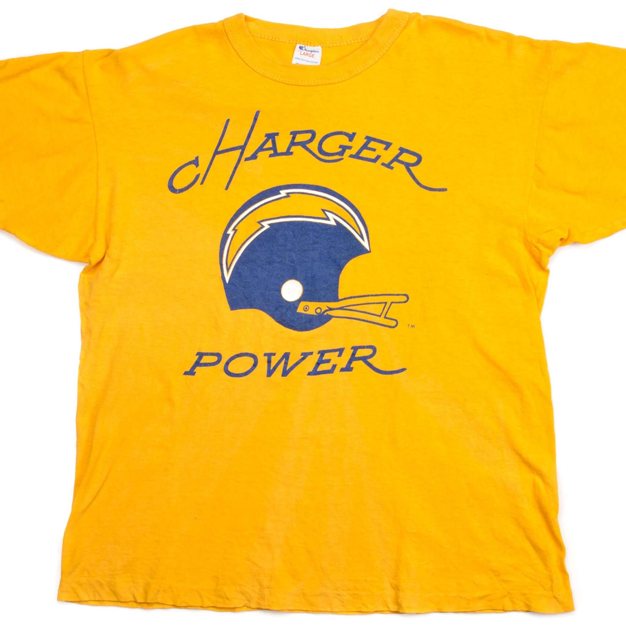 Vintage Champion Charger Power Tee Shirt - 1969 Early 1980s Retro Graphic T-Shirt - Medium Size - Made in USA - Perfect for Casual Wear, Vintage Collections, and Retro Fashion Enthusiasts